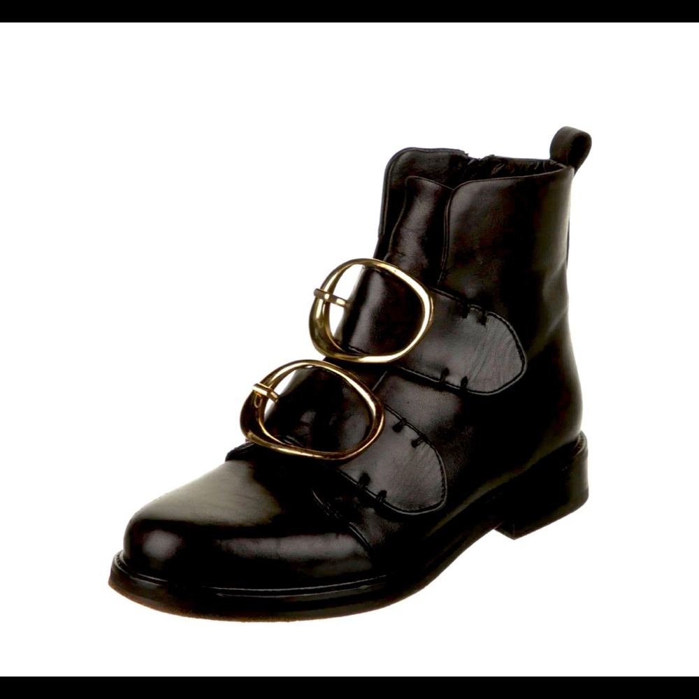 Maje black leather boots
